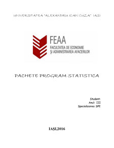 Program Pachete de Statistică - Pagina 1