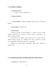 Evaluarea Financiara a Intreprinderii SC Aerostar SA - Pagina 4