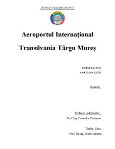 Aeroportul Internațional Transilvania Târgu Mureș - Pagina 1