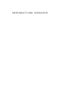 Microreactoare enzimatice - Pagina 1