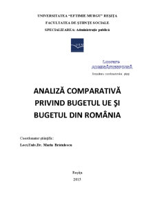 Sudiu comparativ privind bugetul UE și bugetul României - Pagina 2