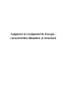 Asigurări și reasigurări în Europa - Pagina 1