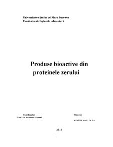 Produse bioactive din proteinele zerului - Pagina 1