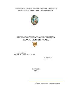 Guvernanță corporativă Banca Transilvania - Pagina 1