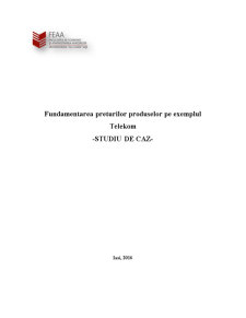Fundamentarea prețurilor produselor pe exemplul Telekom - Pagina 1