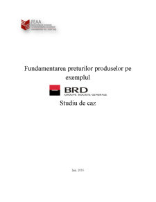 Fundamentarea prețurilor produselor pe exemplul BRD - Pagina 1