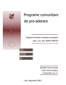 Programe Comunitare de Pre-Aderare - Pagina 1