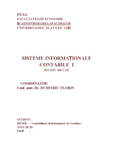 Sisteme informaționale contabile - studiu de caz - SC Atlasib SRL - Pagina 1