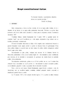 Sistemul constituțional italian - Pagina 1