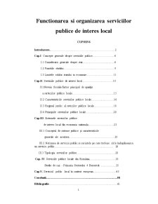 Funcționarea și organizarea serviciilor publice de interes local - Pagina 1