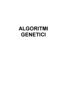 Algoritmi Genetici - Pagina 1
