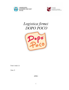 Logistică firmei - Dopo Poco - Pagina 1