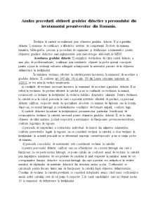 Analiza procedurii obținerii gradelor didactice a personalului din învățământul preuniversitar din România - Pagina 1