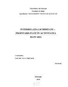 Interrelația lichiditate - profitabilitate în activitatea bancară - Pagina 2