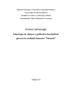 Tehnologia de obținere a pulberilor fenobarbital-glucoză în condițiile farmaciei Filomela - Pagina 1