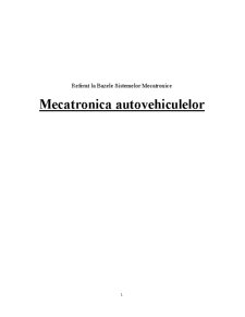 Mecatronica autovehiculelor - Pagina 1