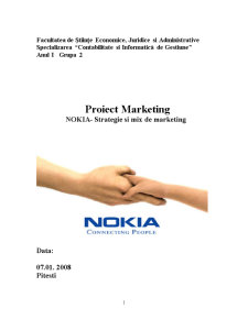 Strategie și Mix de Marketing Nokia - Pagina 1