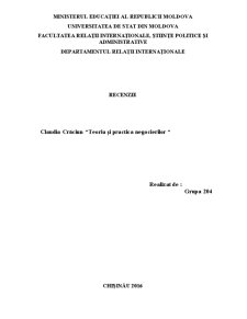 Recenzie Claudia Crăciun - Teoria și practica negocierilor - Pagina 1