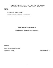 Analiza Merceologica a Berii Ursus Premium - Pagina 1