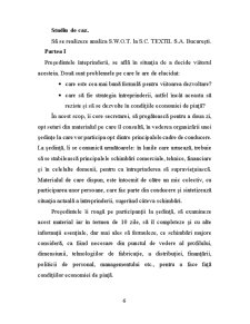 Analiza SWOT la SC Textil SA București - Pagina 1
