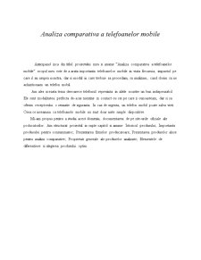 Analiza comparativă a telefoanelor mobile - Pagina 1