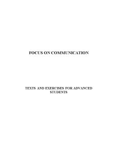 Focus on Communication - Pagina 1