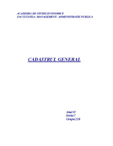 Cadastrul General - Pagina 1