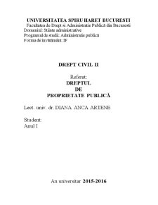 Dreptul de proprietate publică - Pagina 1