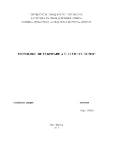 Tehnologii de fabricare a sulfatului de zinc - Pagina 2