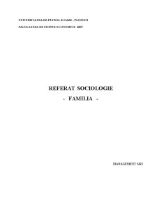 Referat Sociologie - Familia - Pagina 1
