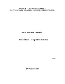 Serviciile de Transport în România - Pagina 1