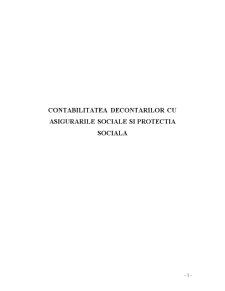 Contabilitatea decontărilor cu asigurările sociale și protecția socială - Pagina 1