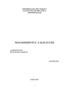Managementul Calitatatii - Pagina 1