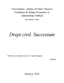 Drept civil - Succesiuni - Pagina 1