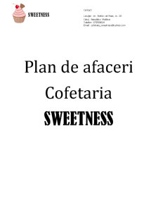 Plan de afaceri cofetăria Sweetness - Pagina 1