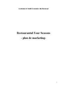 Plan de marketing - Restaurantul Four Seasons - Pagina 1