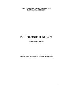 Psihologie Juridică - Pagina 1