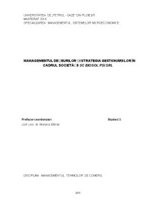 Managementul deșeurilor și strategia gestionării lor în cadrul societății SC Biosol Psi SRL - Pagina 1