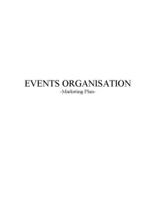 Marketing plan - Events organisation - Pagina 1