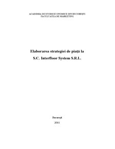 Elaborarea strategiei de piață la SC Interfloor System SRL - Pagina 2