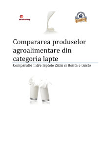 Compararea produselor agroalimentare din categoria lapte - Pagina 1