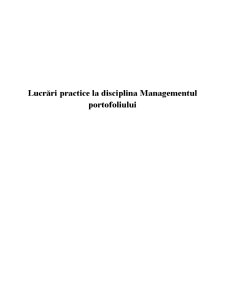 Managementul portofoliului - Pagina 1