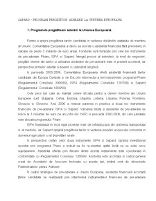 SAPARD - program pregătitor aderării României la Uniunea Europeană - Pagina 1