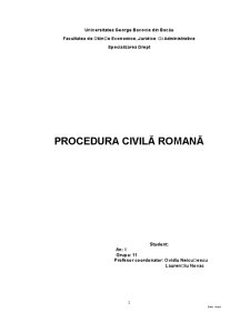 Procedura civilă romană - Pagina 1