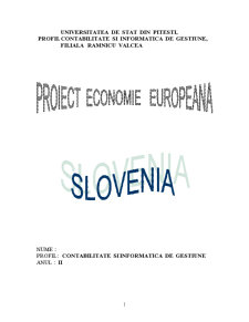 Proiect economie europeană - Slovenia - Pagina 1