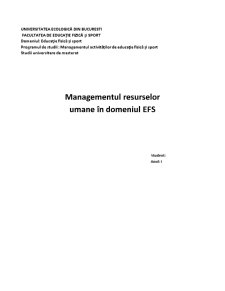 Managementul resurselor umane în domeniul EFS - Pagina 1