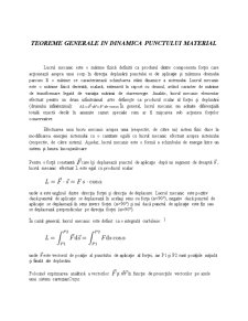 Teoreme generale în dinamica punctului material - Pagina 1