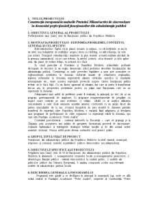 Construcția europeană la malurile Prutului - Măsuri active de sincronizare în domeniul perfecționării funcționarilor din administrația publică - Pagina 1
