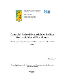 Condiții generale de producere și comercializare a materialului săditor viticol în România - Pagina 1