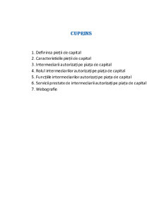 Intermediarii autorizați pe piața de capital - Rol, funcții și servicii prestate - Pagina 2